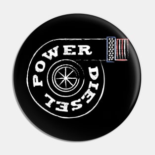 Diesel Power USA Flag Turbo Pin