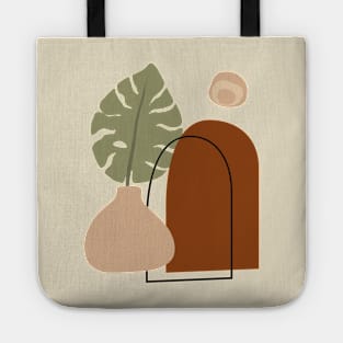 Minimal Modern  Abstract Shapes  terraccota  Warm Tones  Design Tote