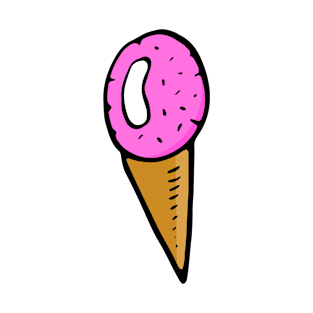 Ice Cream Doodle Art T-Shirt