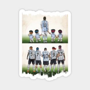 Messi and the team Argentina Champion Magnet