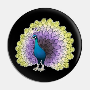 Non-Binary Pride Peacock Pin