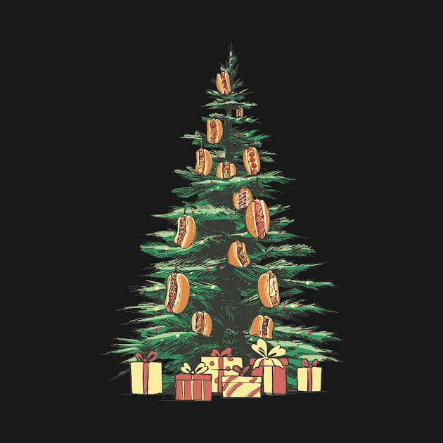 Hotdog Christmas Tree by Kelleh Co. 