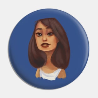 Blue woman Pin