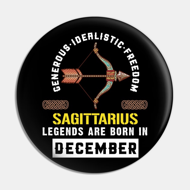 Zodiac Sagittarius: Born In December Pin by POD Anytime