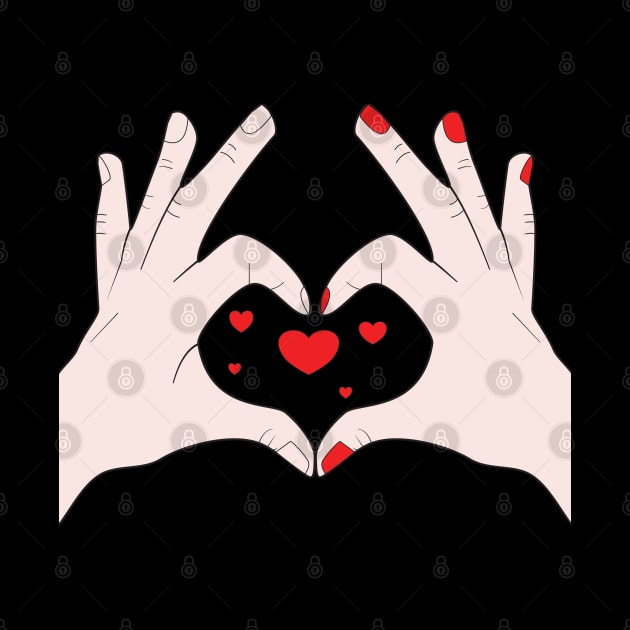 Hands Making Heart Shape Love Sign Language Valentine's Day by Okuadinya