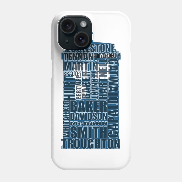 Doctor Who Actors TARDIS (updated) Phone Case by Randomart