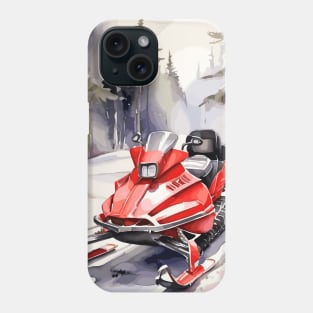 Red Snowmobile Phone Case