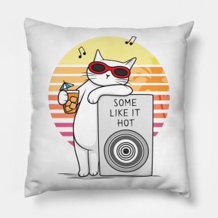 White cat revelation – some like it hot Pillow