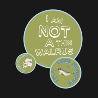 Narwhal Ft Walrus & Polar Bear Cartoon Vibe By Abby Anime(c) T-Shirt