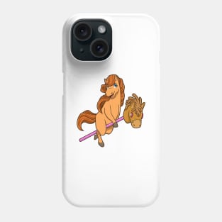 Horse riding on hobbyhorse - Hobby Horsing Phone Case