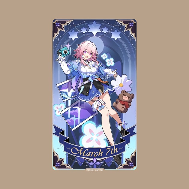 March 7th Revelation Card Honkai Star Rail by kazatodoesart