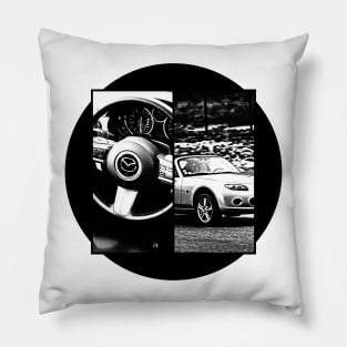 Mazda Miata MX-5 NC Black 'N White 5 Pillow