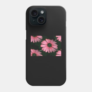 Gerbera, Pink And Black Phone Case