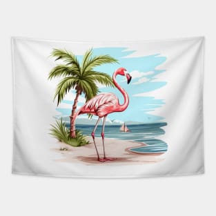 Flamingo Lovers Summer Vibes Tapestry