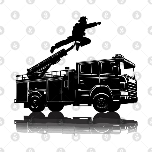 Fire Truck by Vehicles-Art