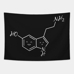 Cute Serotonin Molecule Tapestry