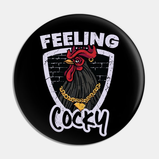 Feeling Cocky in Carolina // Funny Cocky Rooster // South Carolina Pin by SLAG_Creative