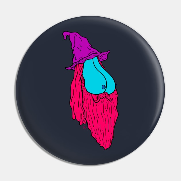 Boob Wizard Pin by CalebLindenDesign