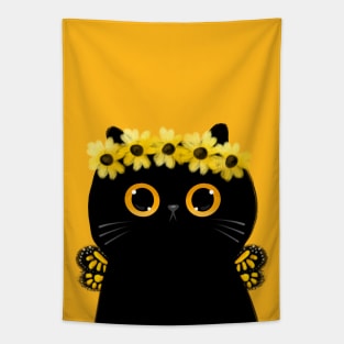 Black Eyed Susan Kitty Tapestry