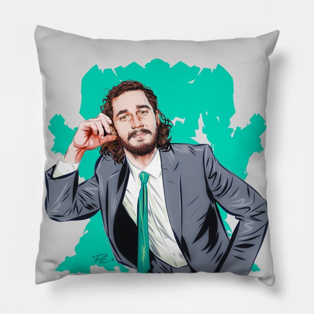 Shia LaBoeuf - An illustration by Paul Cemmick Pillow by PLAYDIGITAL2020