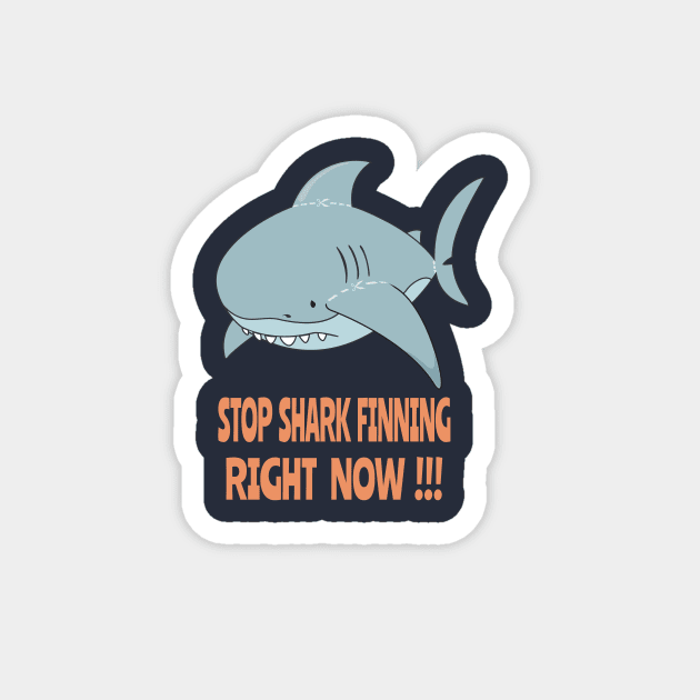 Stop shark finning Magnet by mangulica