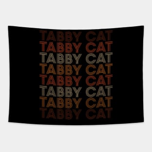 Retro Tabby Cat Tapestry