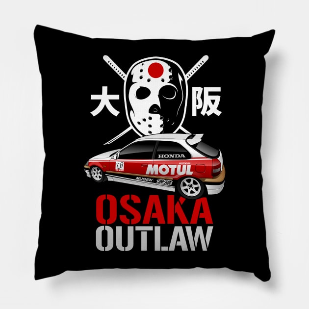 Kanjozoku - Osaka Outlaw Pillow by rizadeli