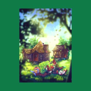 Peaceful Cottage Gardening - "Seb & Spice" Art T-Shirt