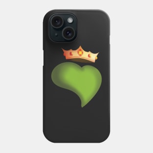 Green Heart King Phone Case