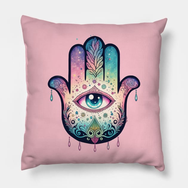 Hamsa Hand Pillow by Cute Occult