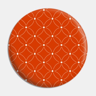 Moroccan Circles Red & White Pin