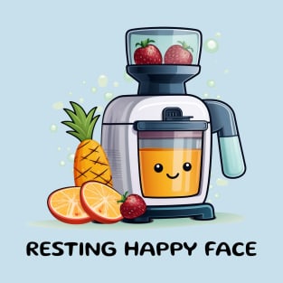 Fruit Juicer Resting Happy Face Funny Healthy Novelty T-Shirt