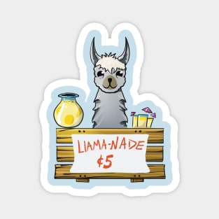 Cute llama selling lemonade, err, llama-nade Magnet