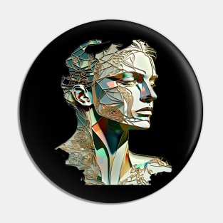 Woman Art Portrait Pin