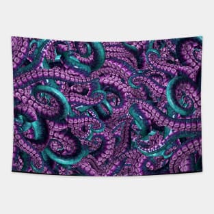 Tentacles in Teal & Violet Tapestry