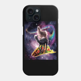 Rainbow Space Llama On Alpaca Riding Taco Phone Case