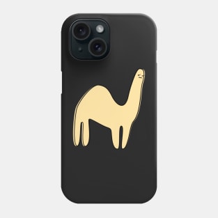 Cute Silly Simple Minimalist Pastel Yellow Camel Pattern Phone Case