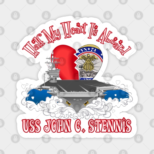 Half My Heart - USS John C. Stennis Magnet by MilitaryVetShop