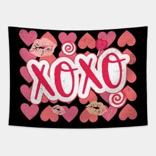 Vintage Valentine's Day XoXo Heart Gift Tapestry