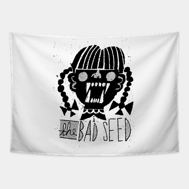 THE BAD SEED Tapestry by Jheimerillustration