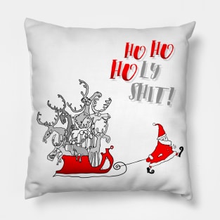 Santa Claus and Reindeers Pillow