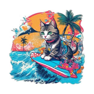 Cat Hawaiian T-Shirt