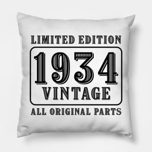 All original parts vintage 1934 limited edition birthday Pillow