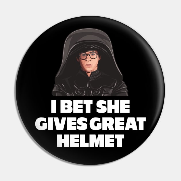 I bet she gives great helmet Pin by BodinStreet