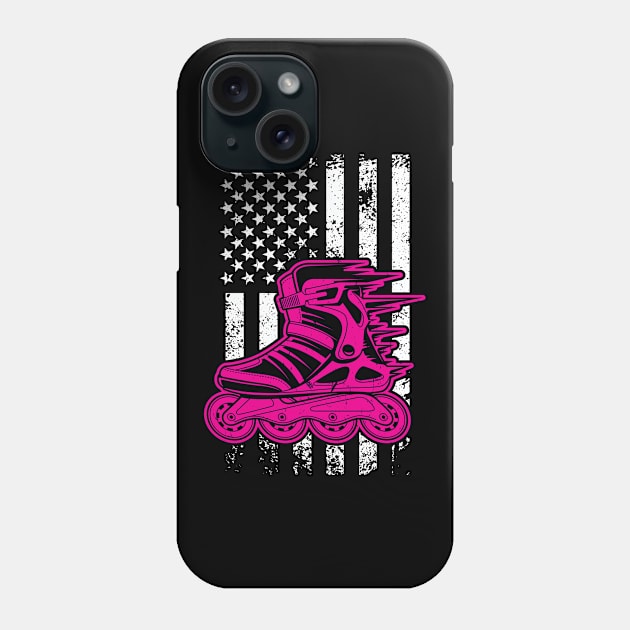 American Roller Girl - Roller Skating - Skater Phone Case by Peco-Designs