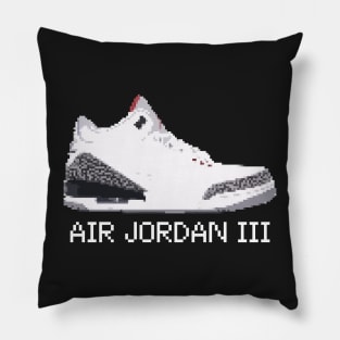 AIR JORDAN III RETRO PIXELATED ART SHOE COLLECTION Pillow