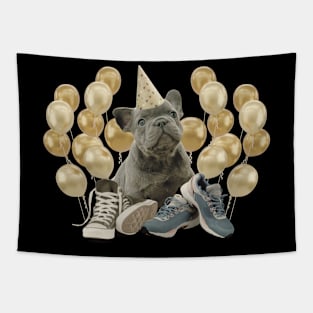 cute party bulldog Tapestry