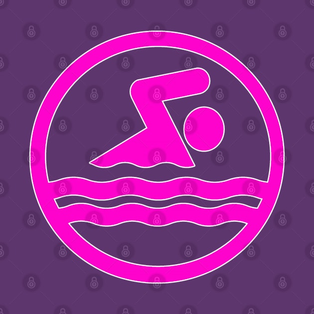 Pink Swimming and Diving Girls Swimmer Swim Icon by Sports Stars ⭐⭐⭐⭐⭐