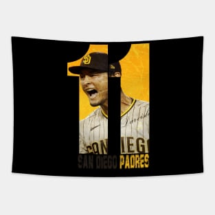 San Diego Padres- Back Number 11 Vintage Tapestry