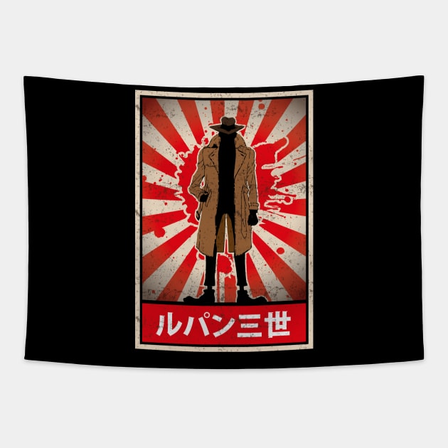 Zenigata Manga and Anime Lupin The Third Tapestry by TEEWEB